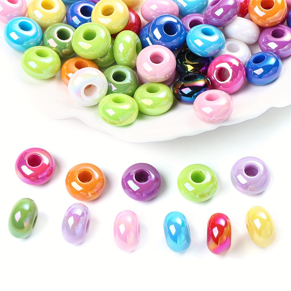 20pcs 14mm AB Color Acrylic Big Hole Beads
