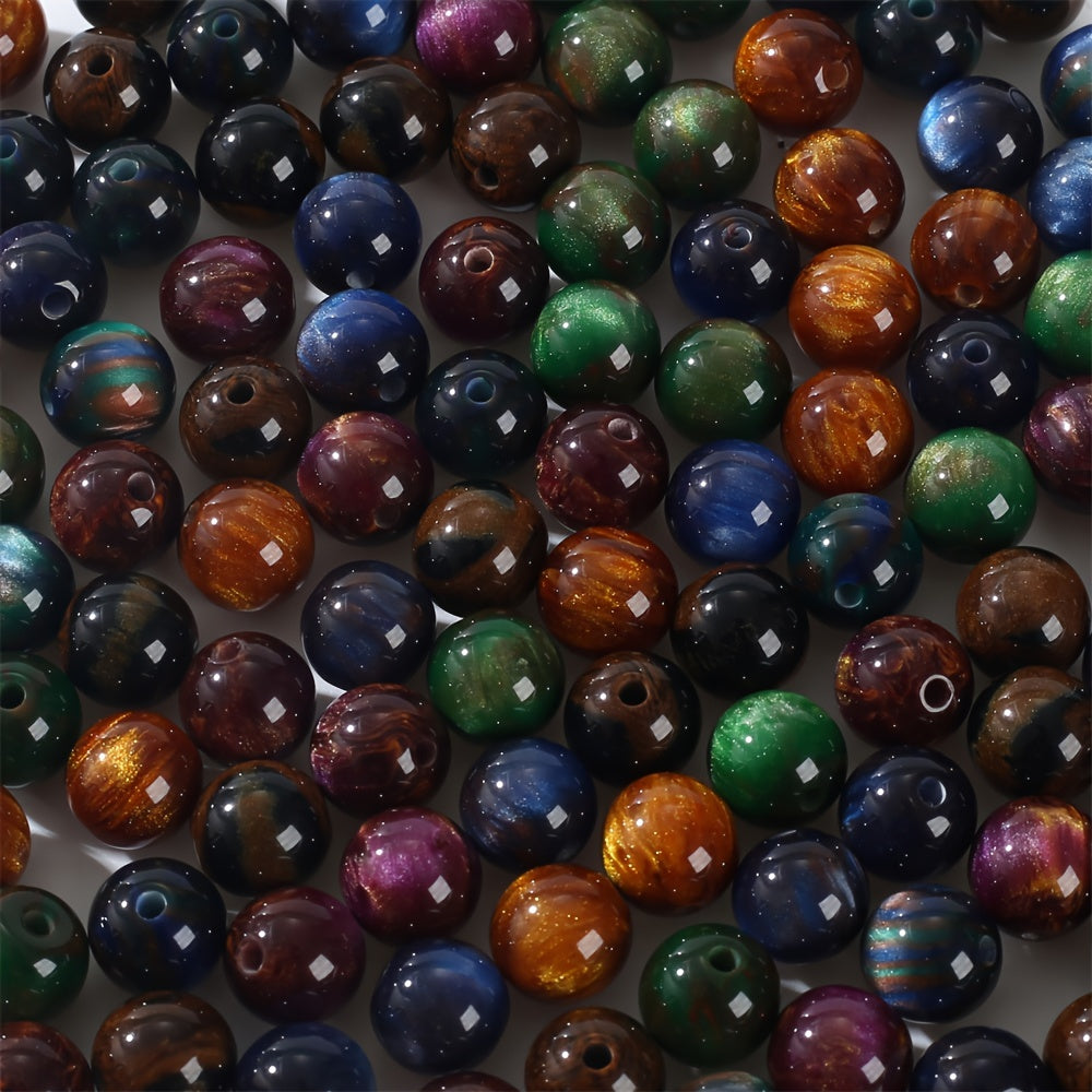 30pcs 10mm Starry Sky Resin Beads