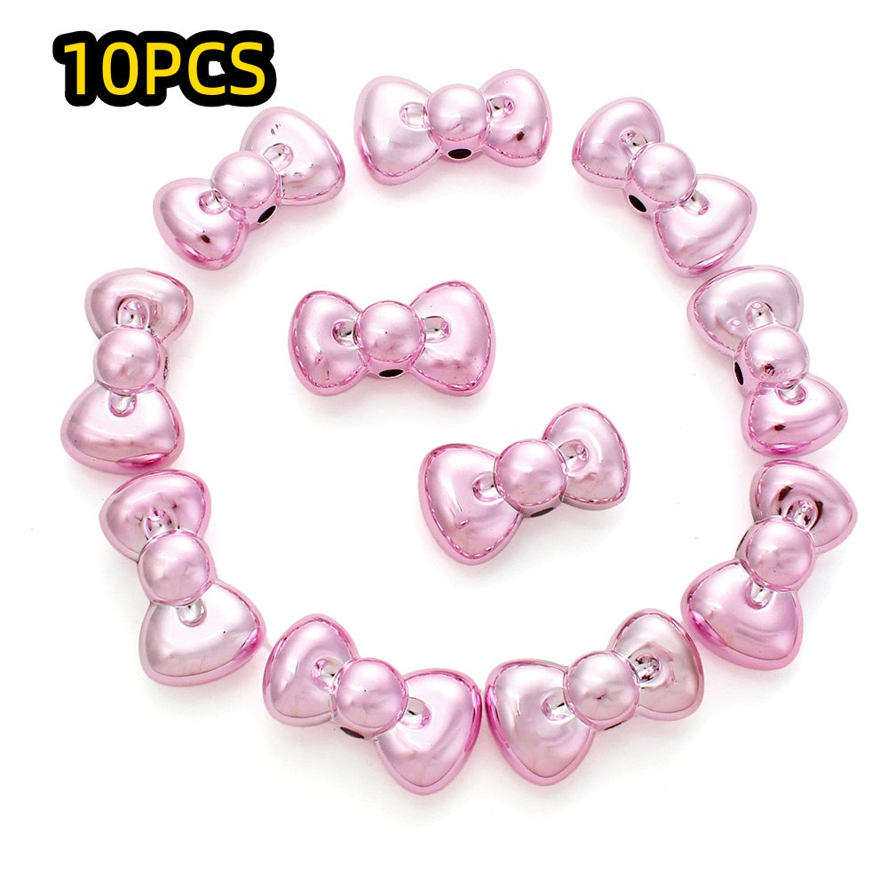 10pcs 15x26mm Christmas Bow Acrylic Beads