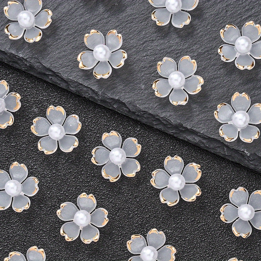 15mm Translucent Flower Acrylic Beads
