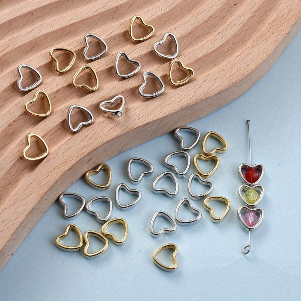 Heart Spacer Beads