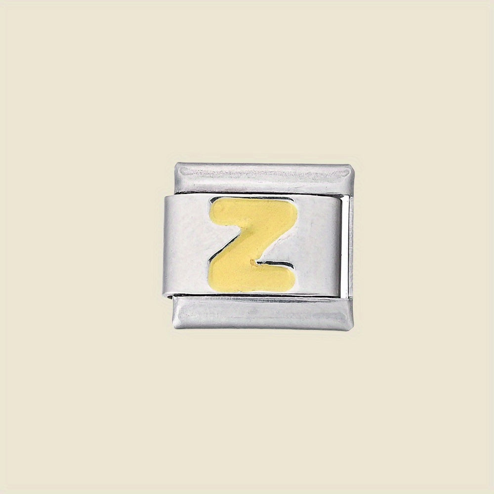 1pc 9x10mm A-Z Letter Link Module Bead