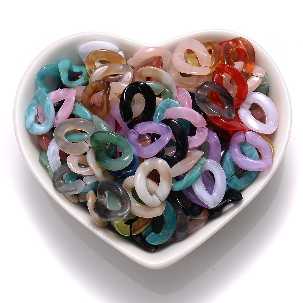 Gradient Twisted Chain Acrylic Beads