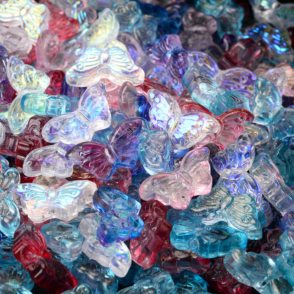 8x12mm Geometric Mix Plastic CCB Big Hole Spacer Beads