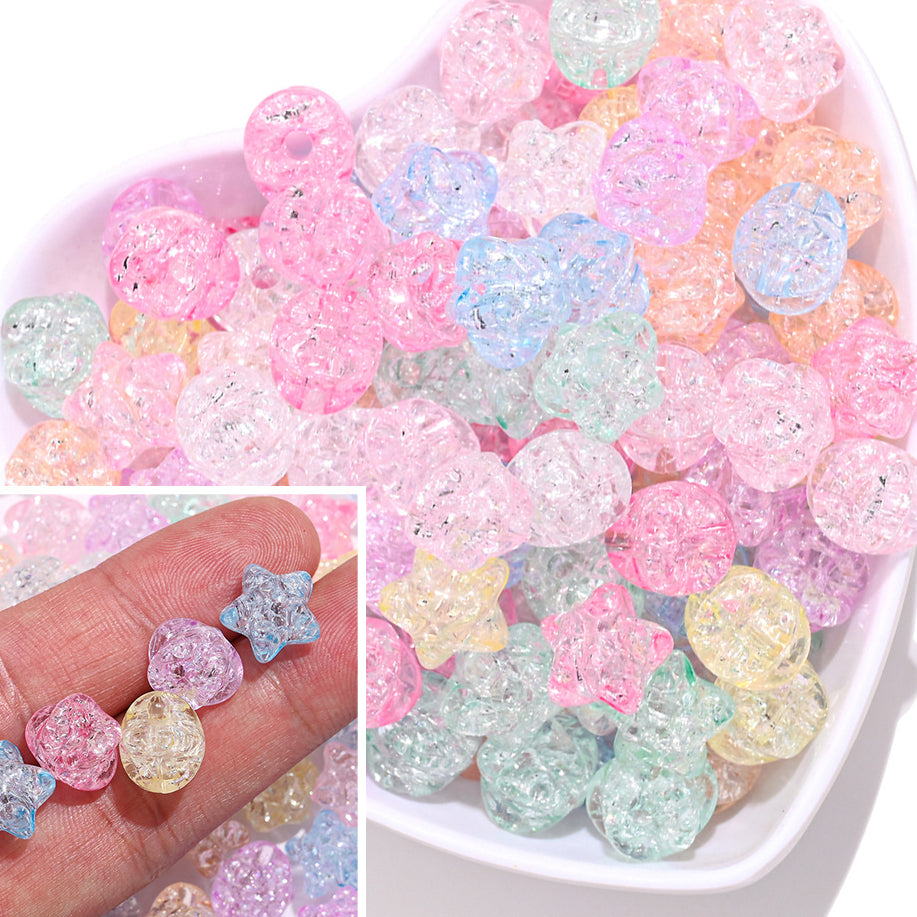 Printing Color Irregular Acrylic Spacer Beads