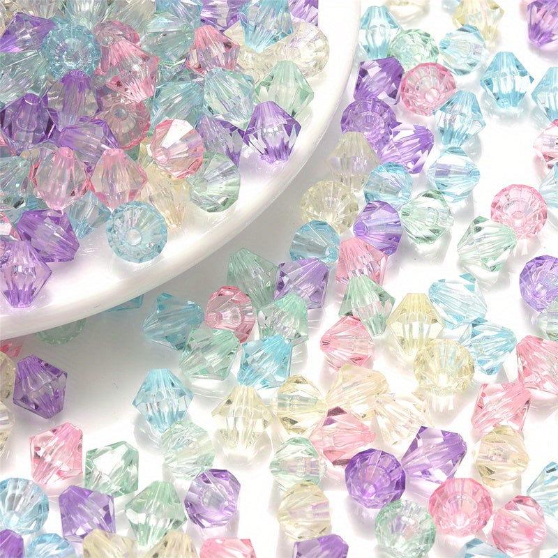 100pcs 8mm Faceted Glass Color Beads