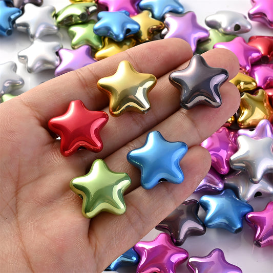 10pcs 20x21mm Acrylic Star Beads