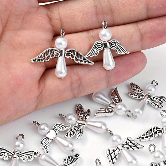 12pcs Mixed Angel Wing Pendant Charms