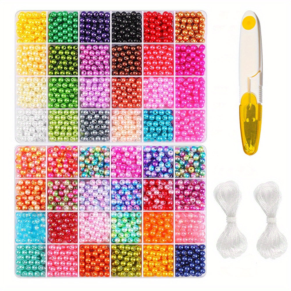 6x9mm 24-Color Rainbow Acrylic Pony Beads