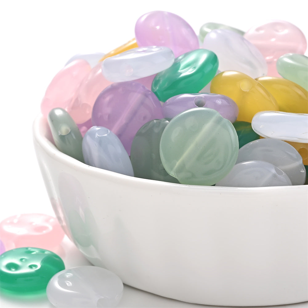 Heart Glow Luminous Acrylic Spacer Beads