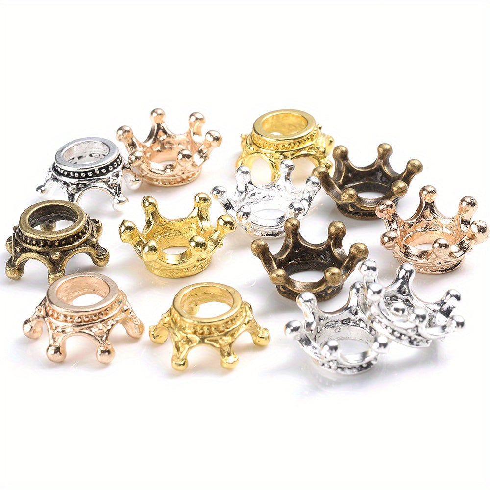 Vintage Crown Metal Spacer Beads