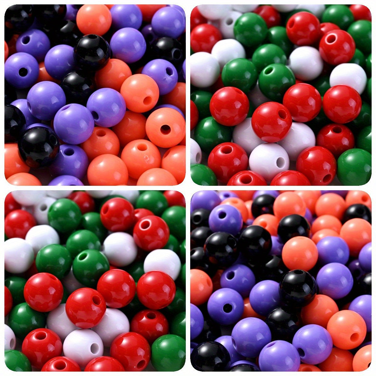 15-Color Halloween & Christmas Mix Silicone Beads