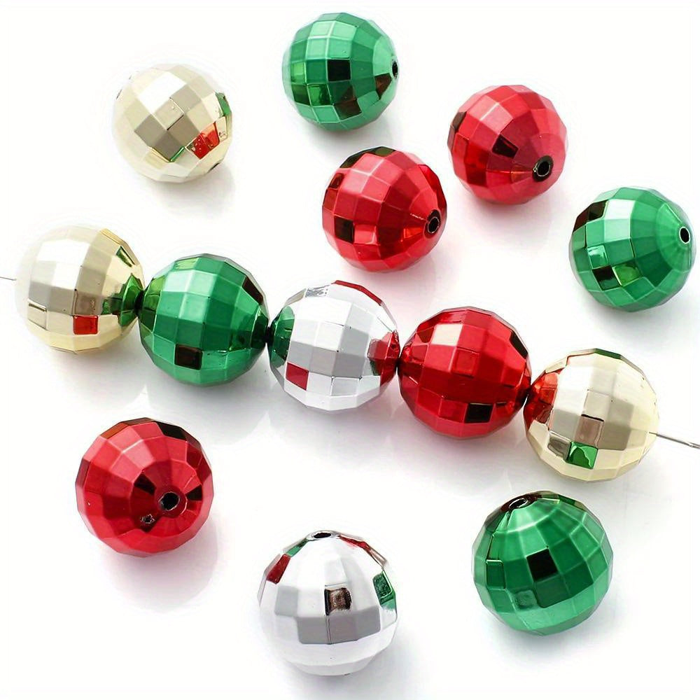 Christmas UV Color Faceted Acrylic Beads