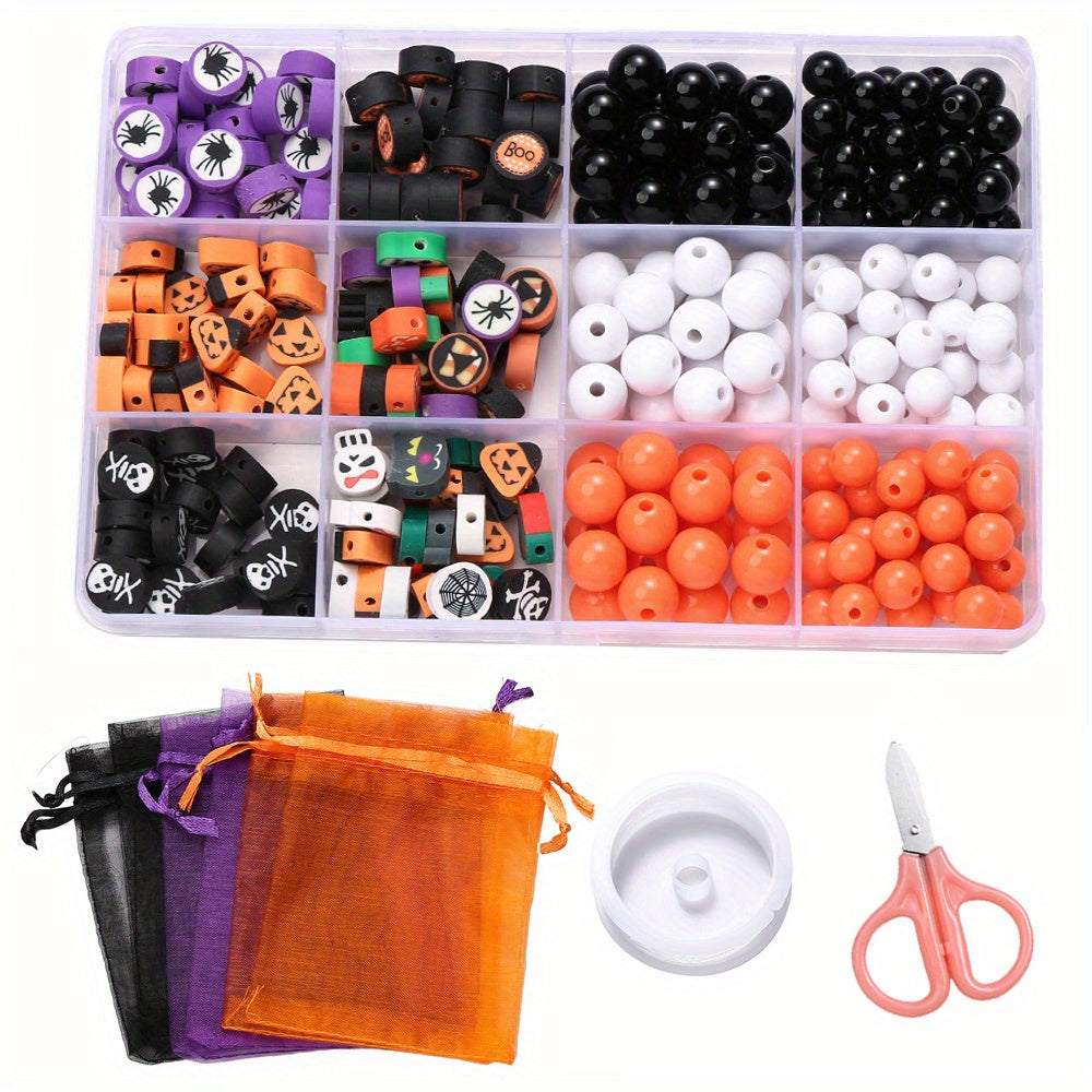 Halloween Clay and Acrylic Beads Set