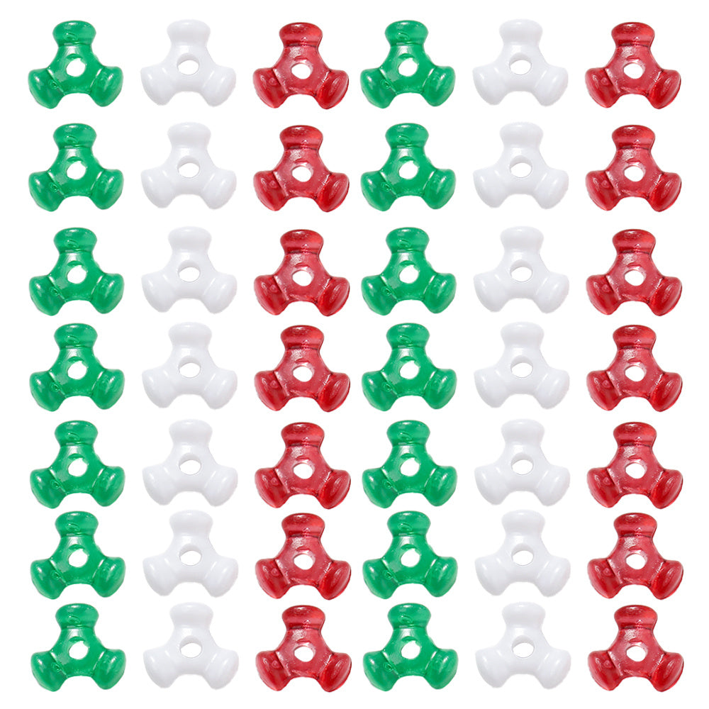 16mm Mix Christmas Acrylic Spacer Beads