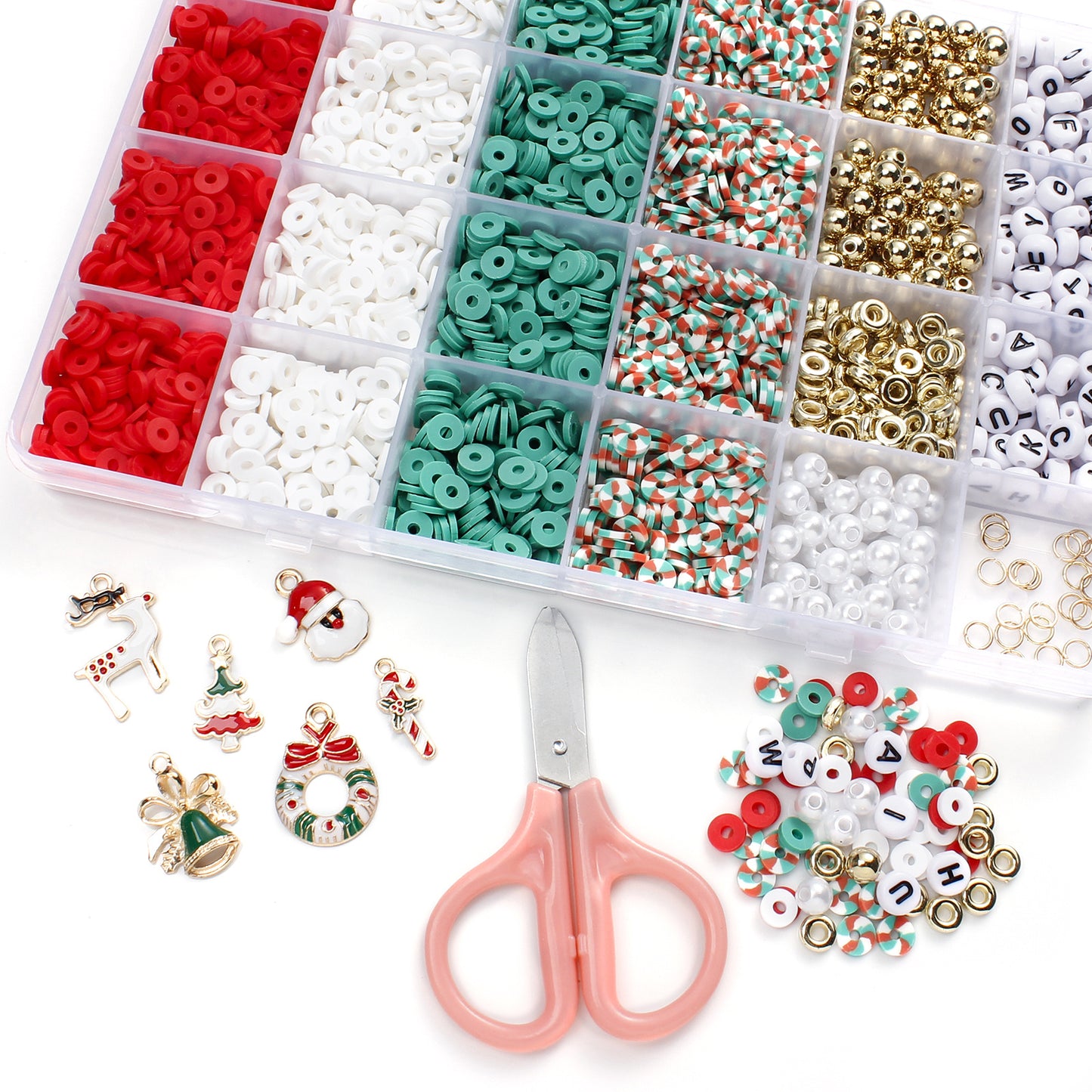 2830pcs Clay Beads & Acrylic Letter Beads Set