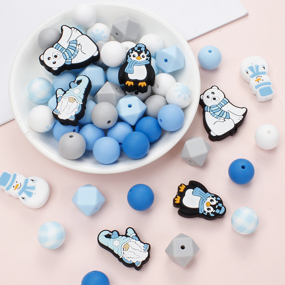 53pcs Winter Season Focal Beads Set