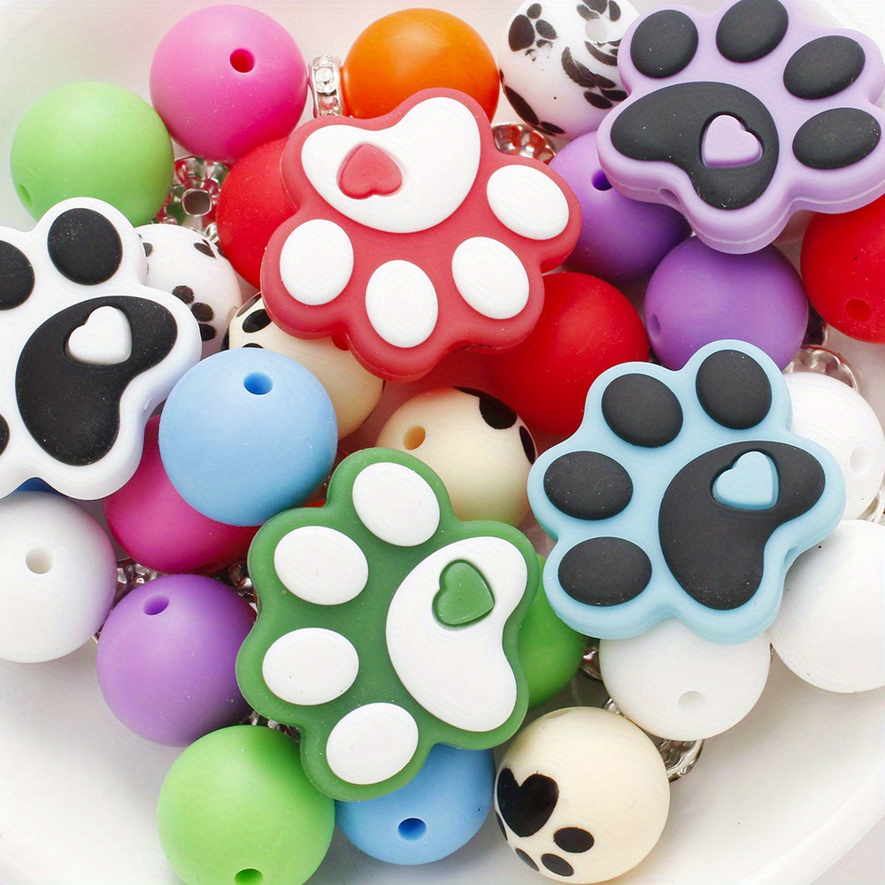 Dog Claw Silicone Beads Set