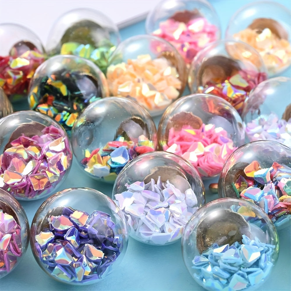 10pcs 16x21mm Transparent Glass Ball Rhinestone AB Triangle Pendants