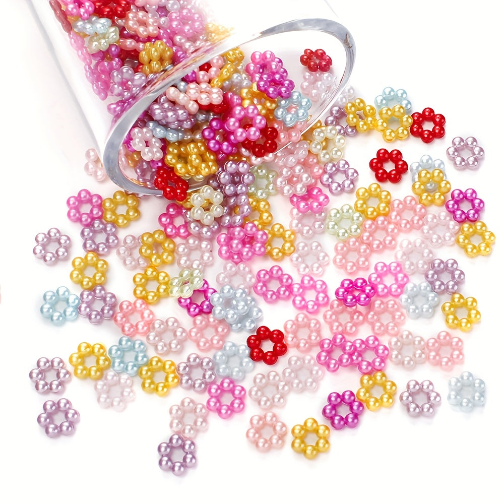 7x13mm Colorful Acrylic Tulip Print Oval Hair Beads