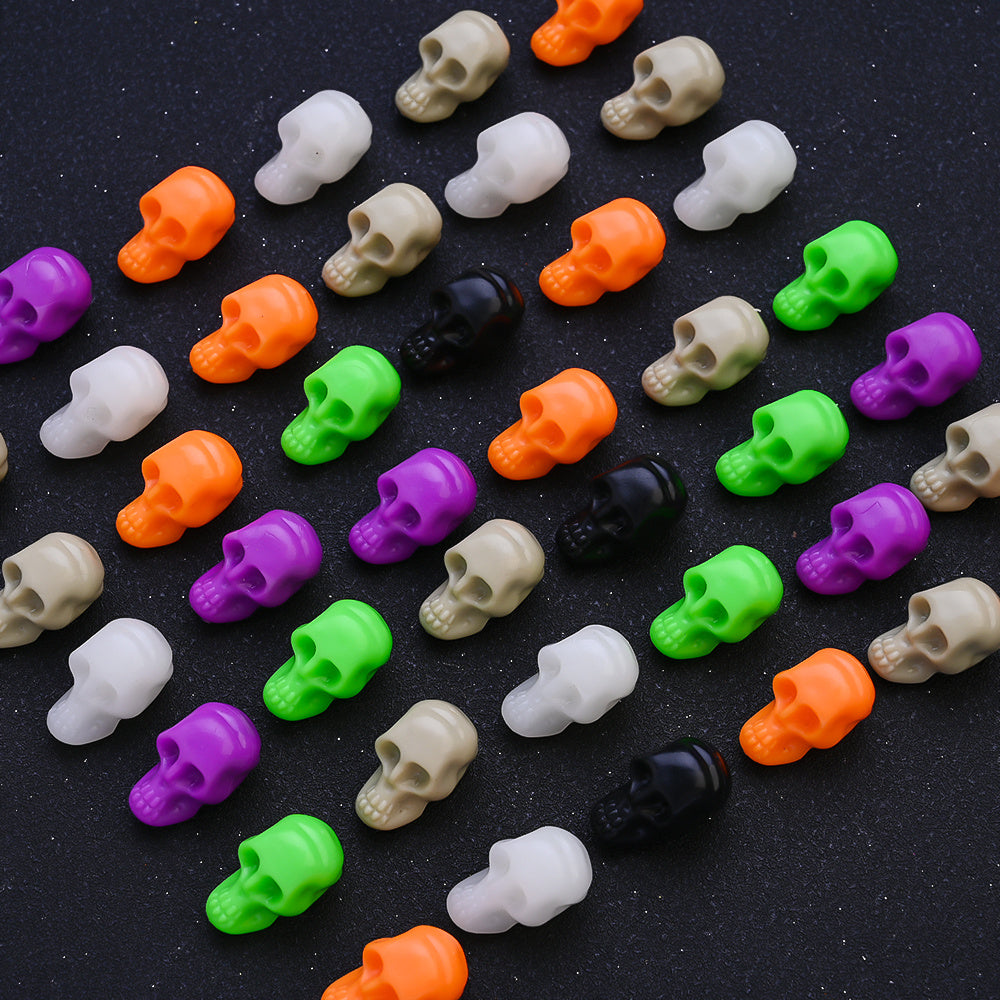 Halloween Plastic Skull Beads