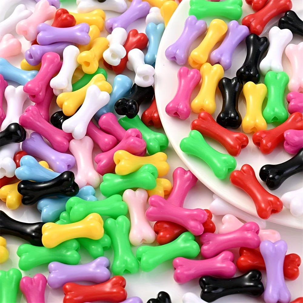 50pcs 9x20mm Multicolor Skull Acrylic Beads