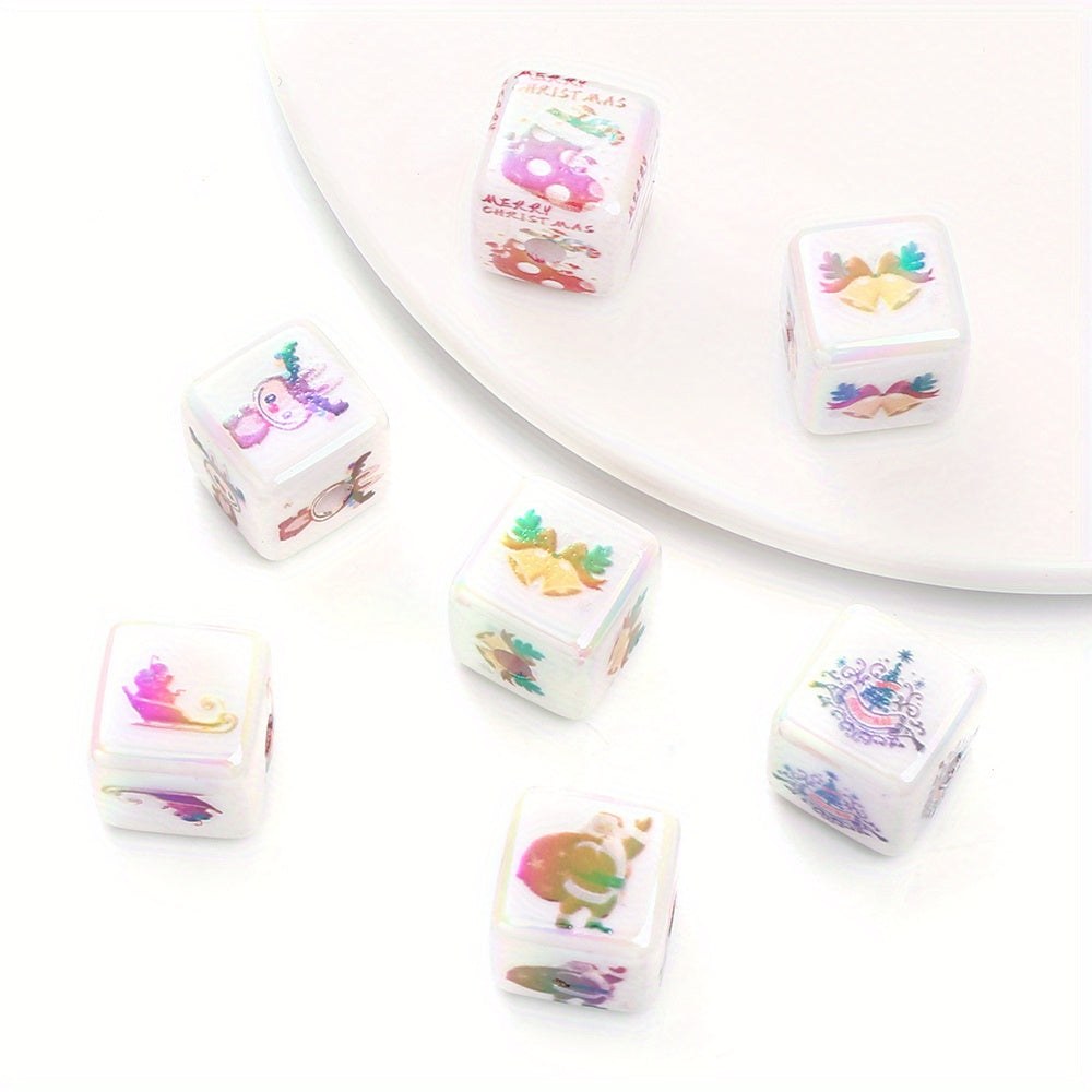 Christmas Acrylic Square Beads