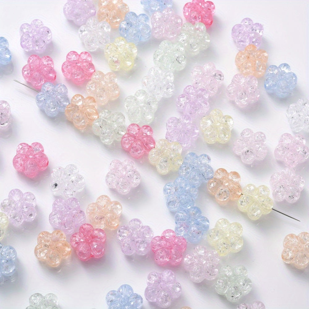 9x11mm AB Color Colorful Translucent Bellflower Acrylic Spacer Beads