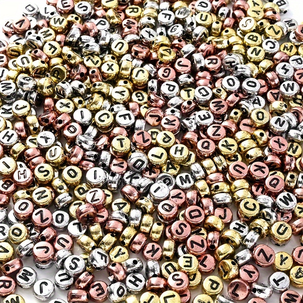 Square Letter Plastic Spacer Beads