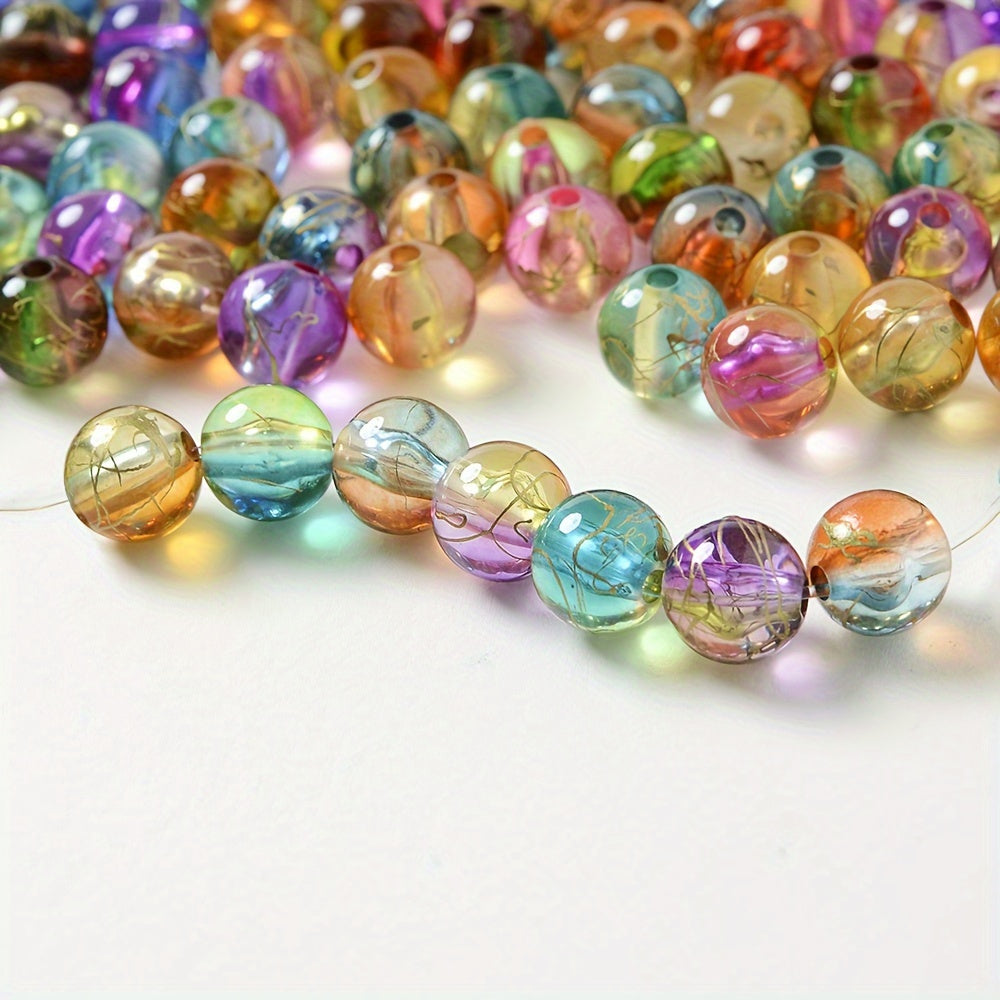 10mm Romantic Red Love Heart Luminous Acrylic Beads Set