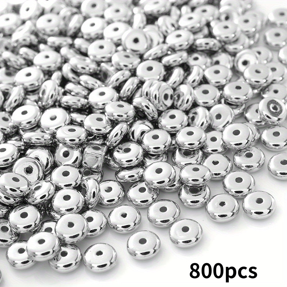 6mm Flat Round Plastic Spacer Beads