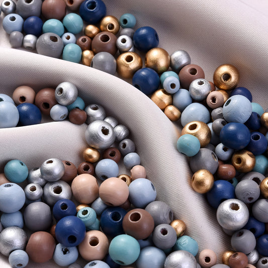 20/50/80/100/150/300pcs Morandi Color Wooden Beads Set