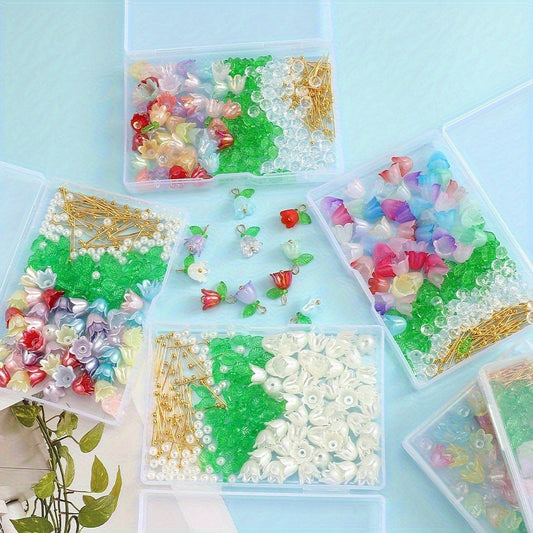 1 Box Gradient Acrylic Floral Beads Kit