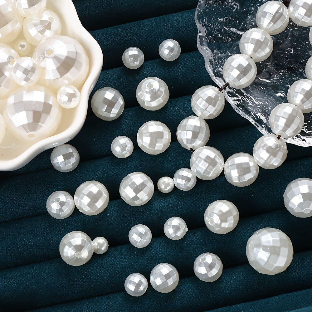 White Imitation Pearl Acrylic Beads