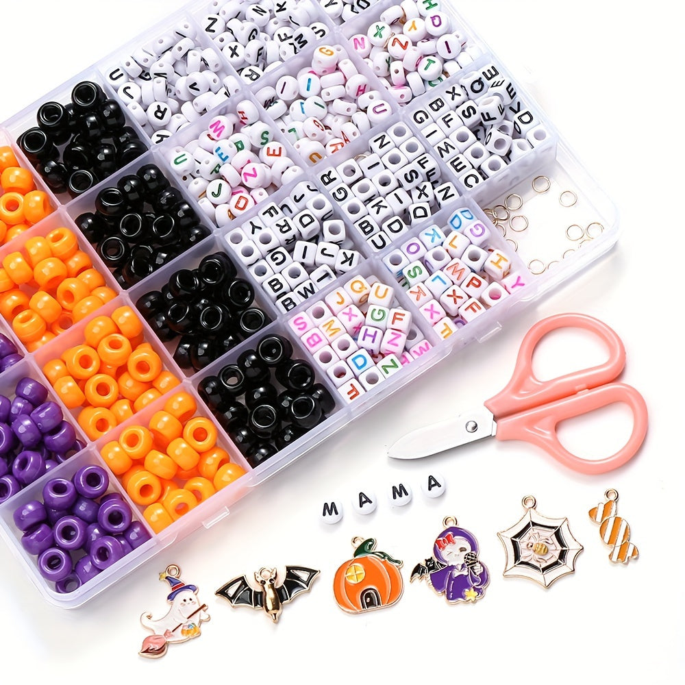 Halloween Jewelry Making Kit with Acrylic and Letter Beads
