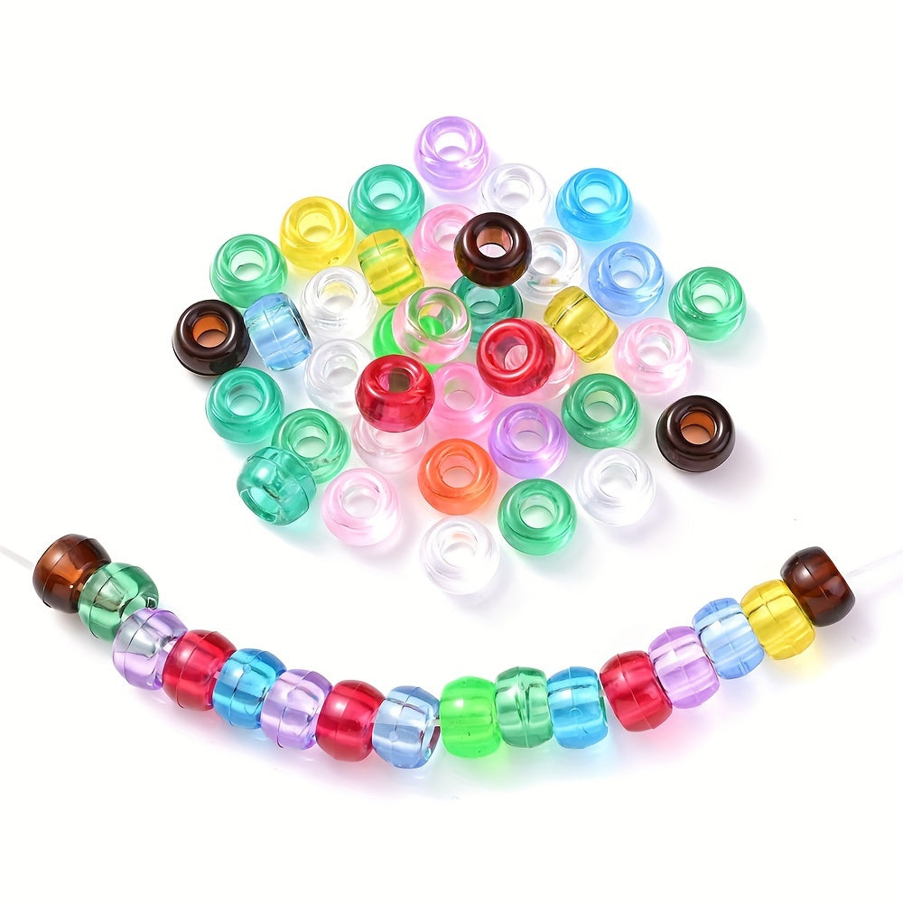 9x14mm Colorful Resin Large Hole Spacer Beads