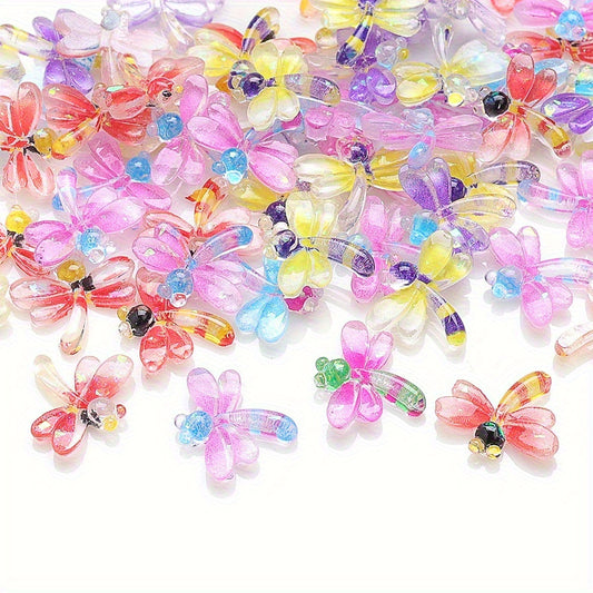 30pcs 12x11mm Resin Dragonfly Flatback Beads
