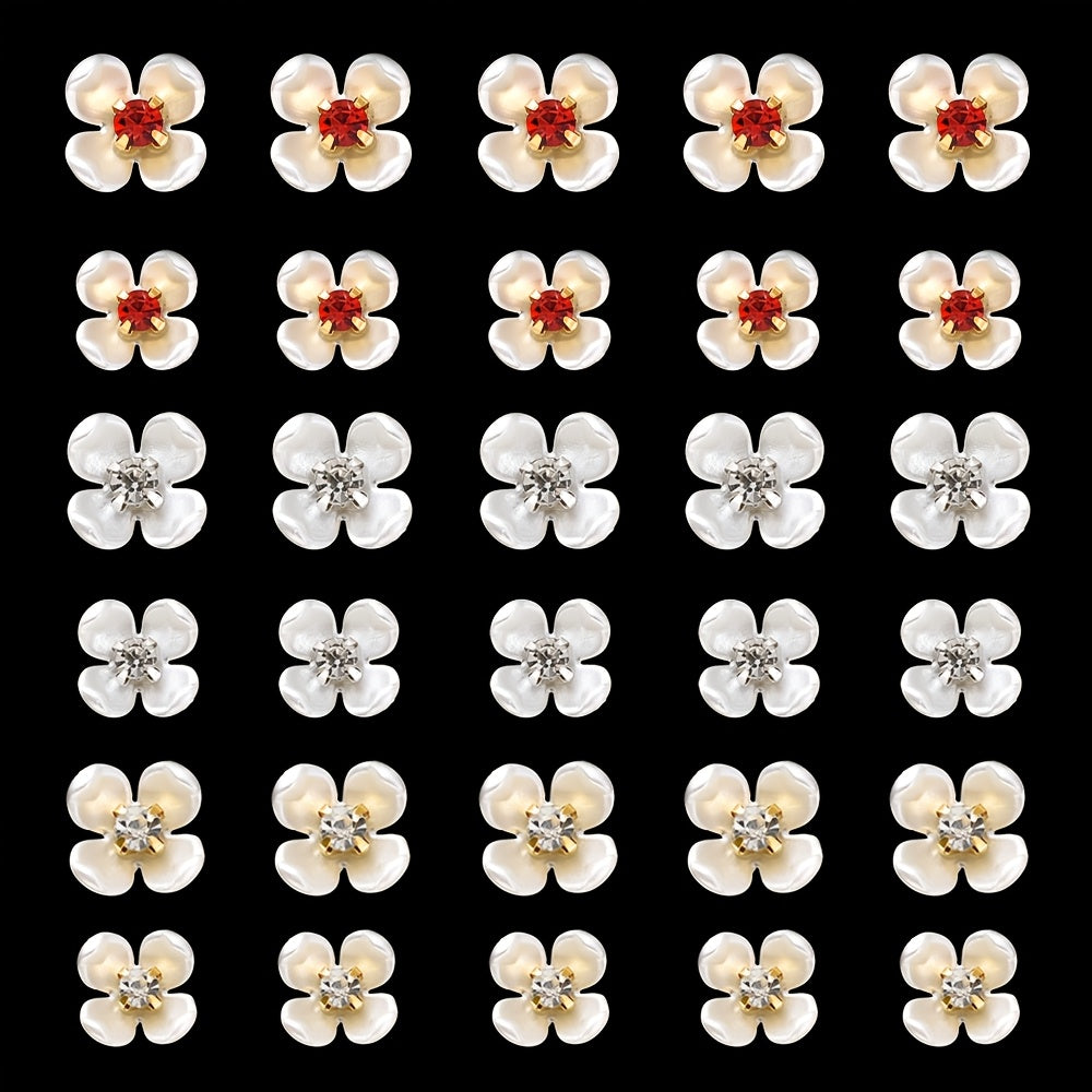 Transparent Colorful Eight Petal Flower Acrylic Spacer Beads