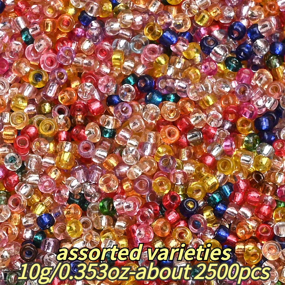 1.5mm Silvery-filled Mini Glass Rice Beads