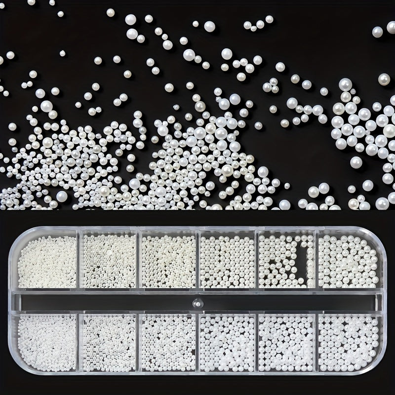 Tiny 1-2.2mm White Resin Round Beads