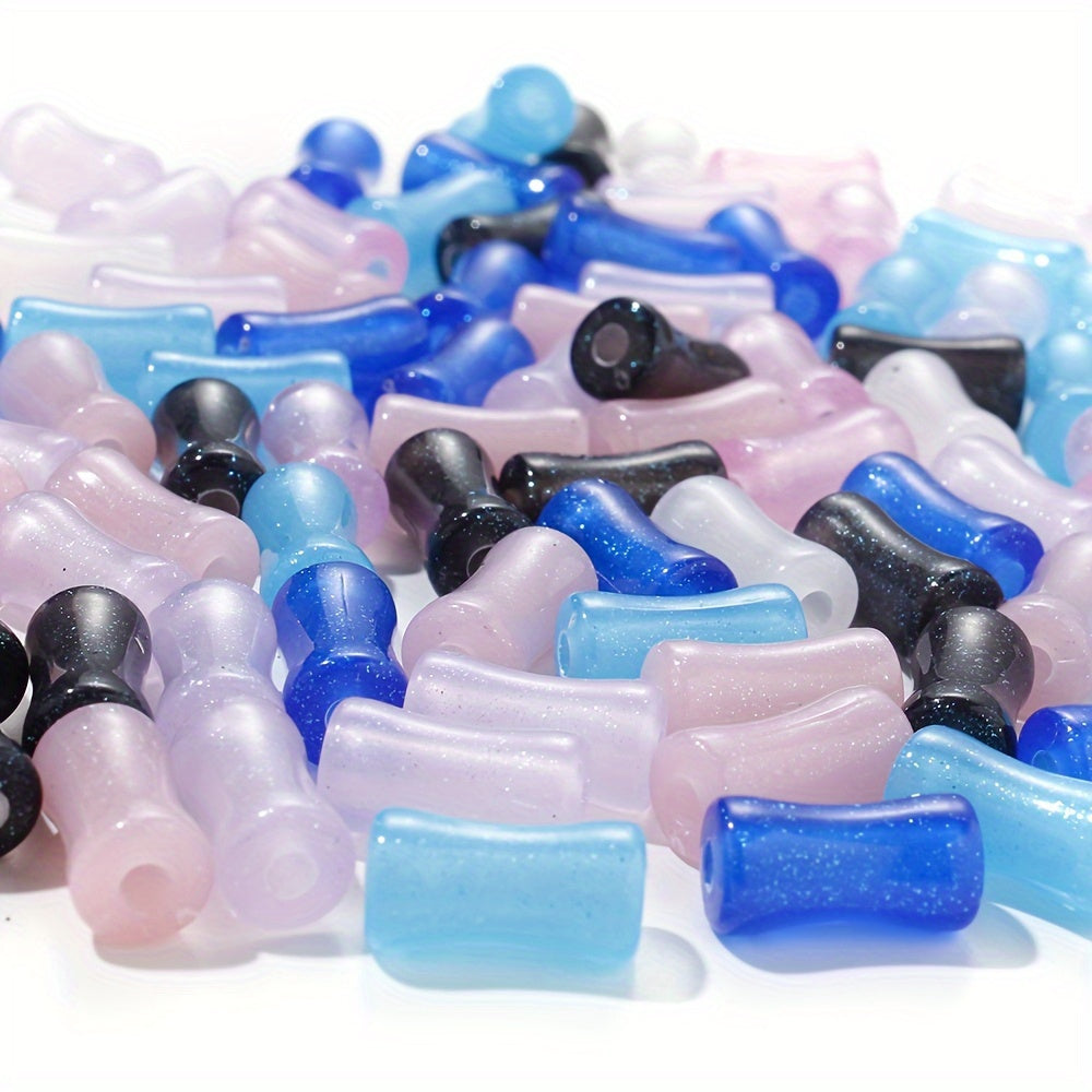 50pcs Fine Shining Acrylic Bamboo Shape Beads