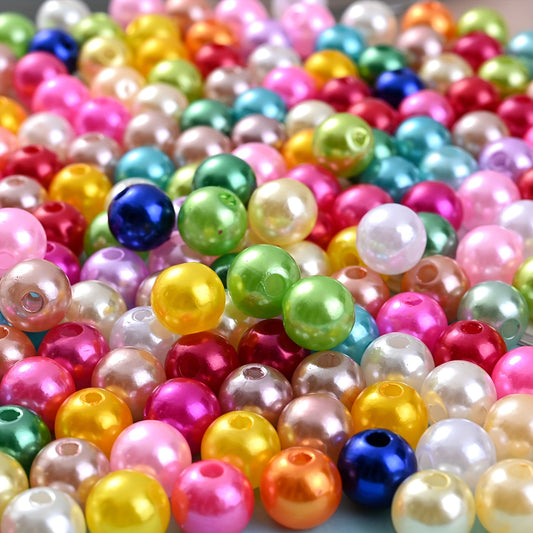 50/500pcs Colorful Acrylic Round Beads