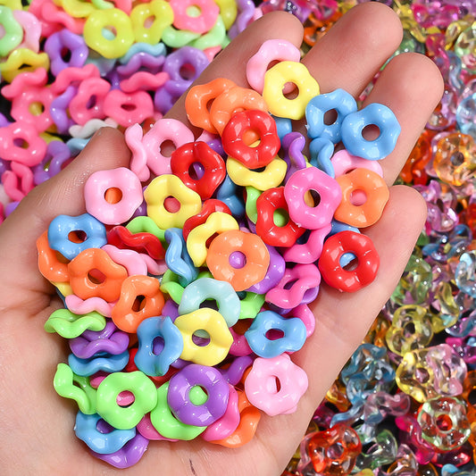 Vintage Wave Donut Acrylic Beads