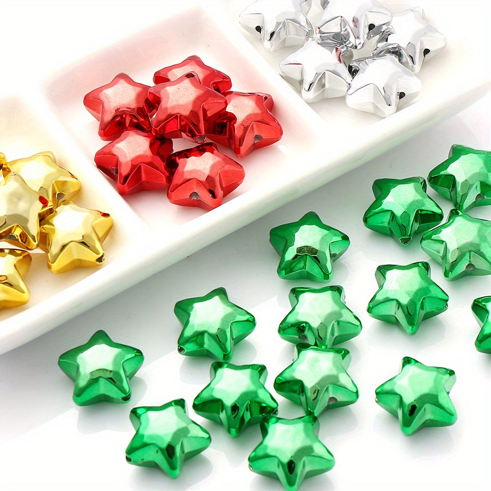 18x19mm Christmas Star Acrylic Beads