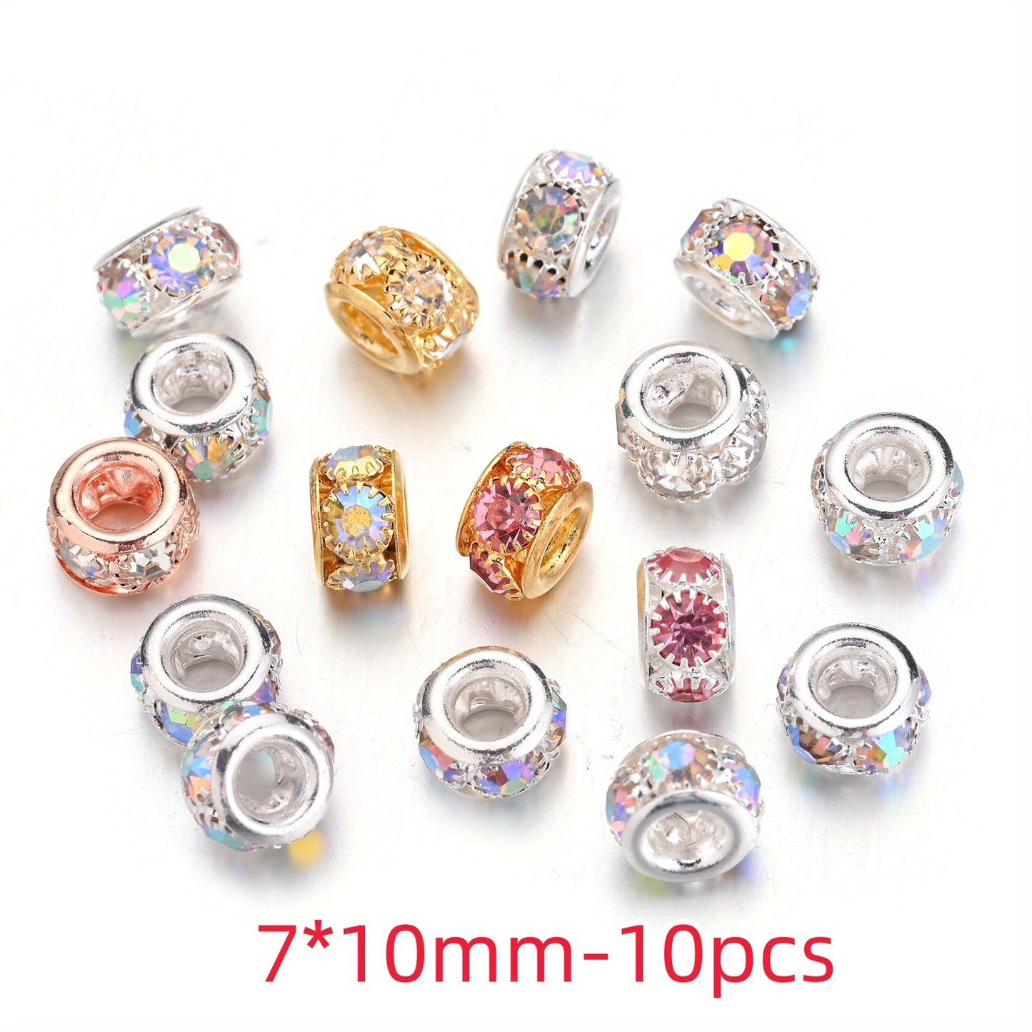 Mix Color Faceted Sparkly Acrylic Spacer Beads