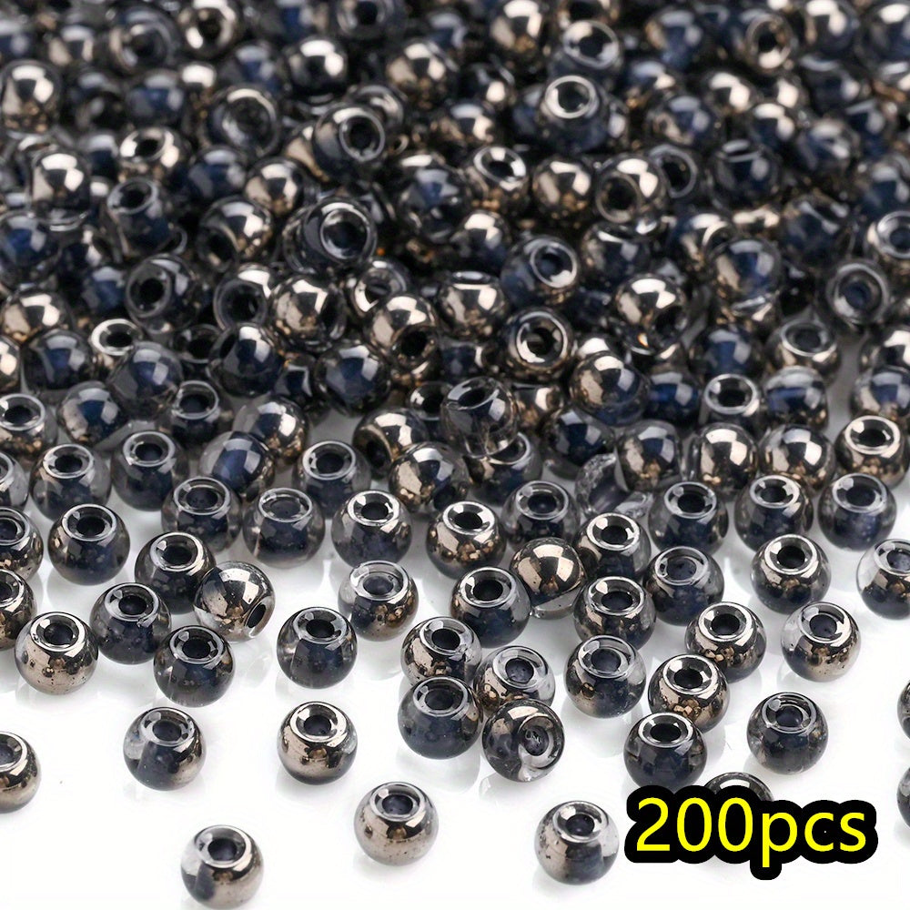 4mm Metallic Glass Seed Beads