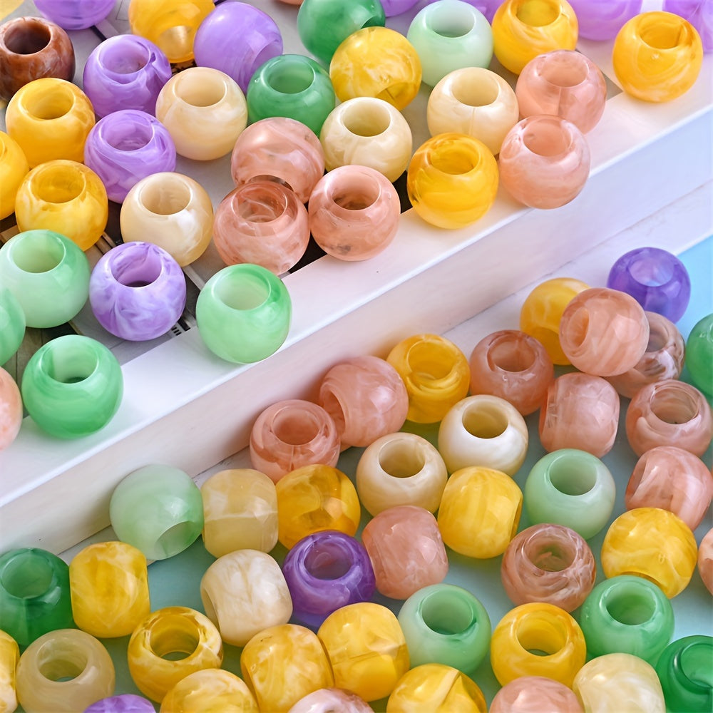 White Flat Round Acrylic Abacus Beads