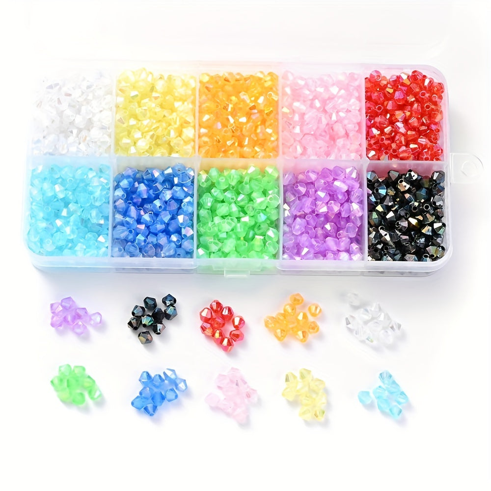 4mm Faceted Acrylic Seed Beads Set