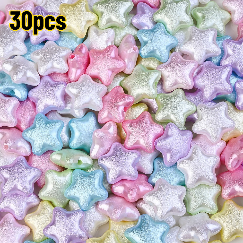 Macaron Matte Heart Spacer Beads