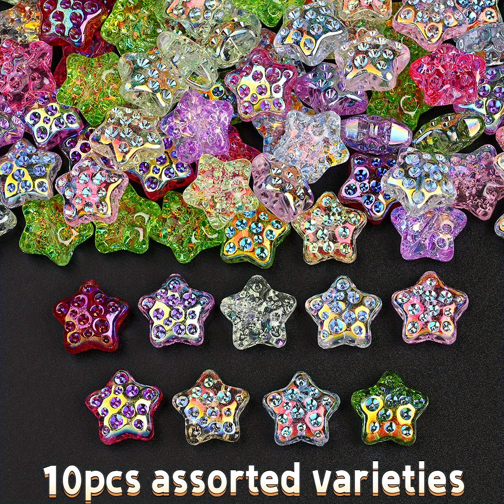 18mm Glass Five-Pointed Star Beads